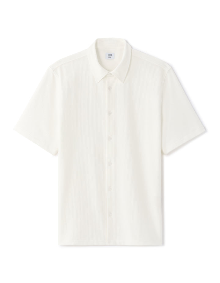 Men - Knitted - Shirt - Short sleeves