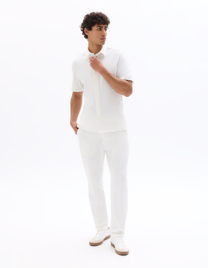 Men - Knitted - Shirt - Short sleeves