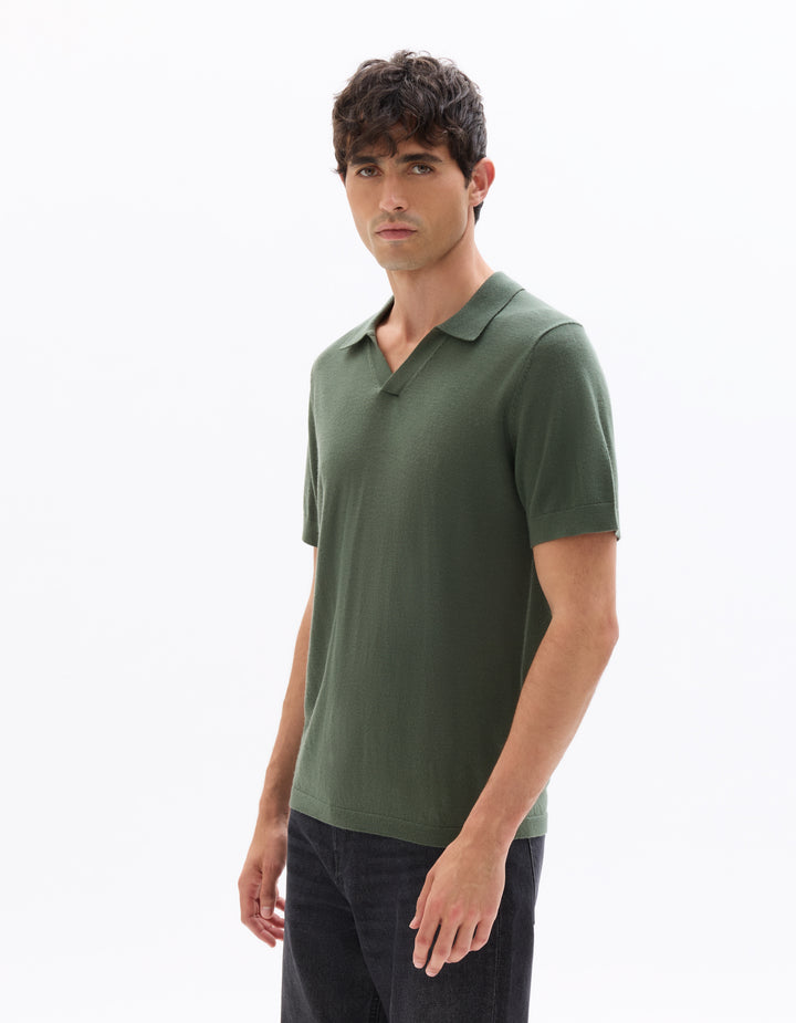 Men - Knitted - Polo Shirt - Short sleeves