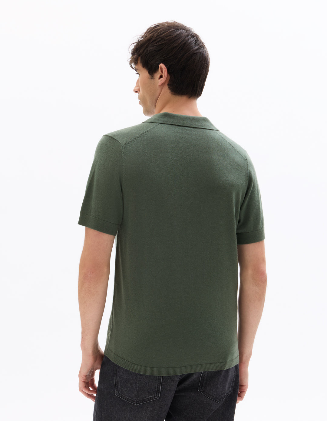 Men - Knitted - Polo Shirt - Short sleeves