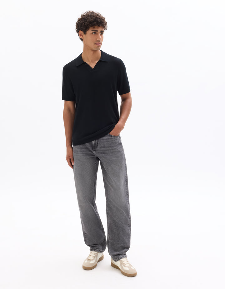 Men - Knitted - Polo Shirt - Short sleeves