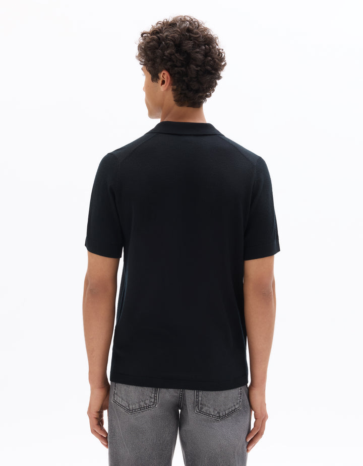 Men - Knitted - Polo Shirt - Short sleeves