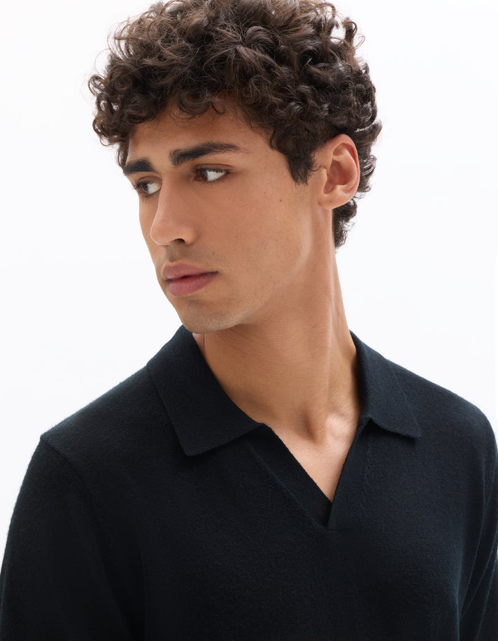 Men - Knitted - Polo Shirt - Short sleeves