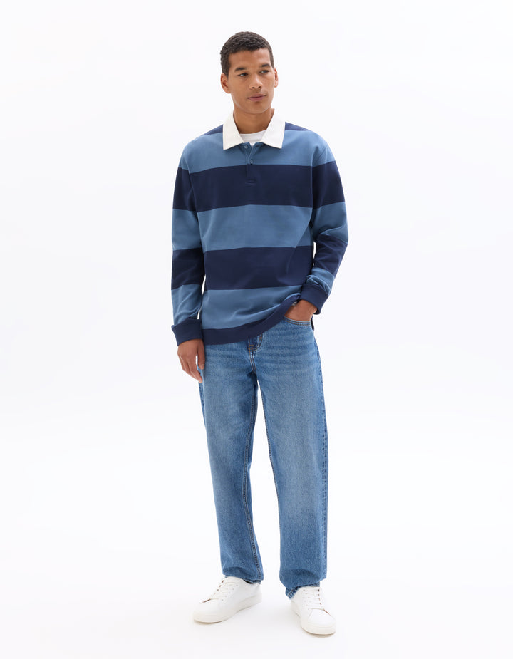 Men - Knitted - Polo Shirt - Long sleeves