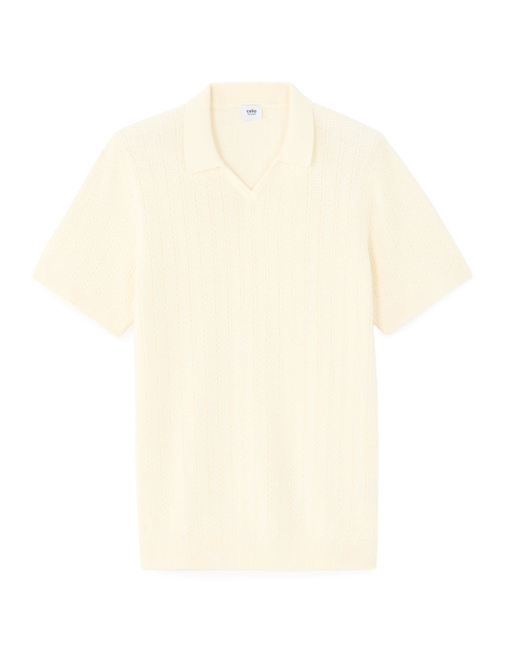 Men - Knitted - Polo Shirt - Short sleeves