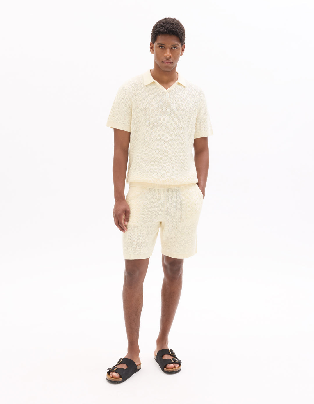Men - Knitted - Polo Shirt - Short sleeves