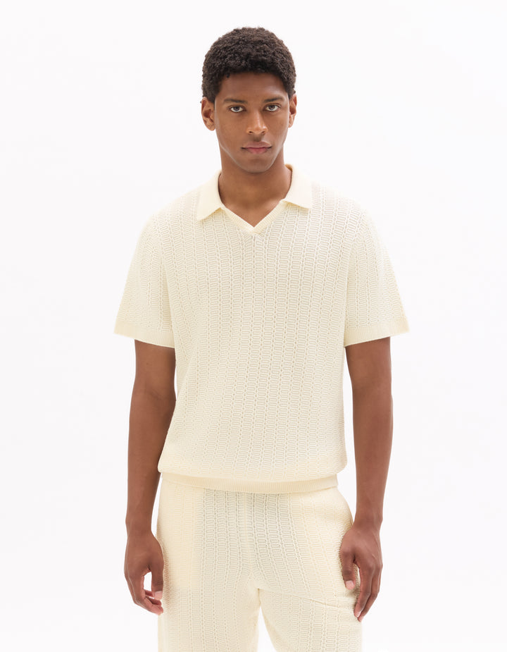 Men - Knitted - Polo Shirt - Short sleeves