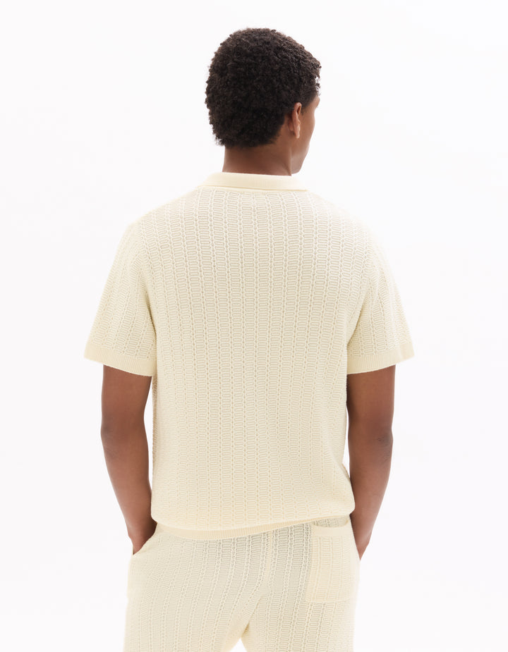 Men - Knitted - Polo Shirt - Short sleeves