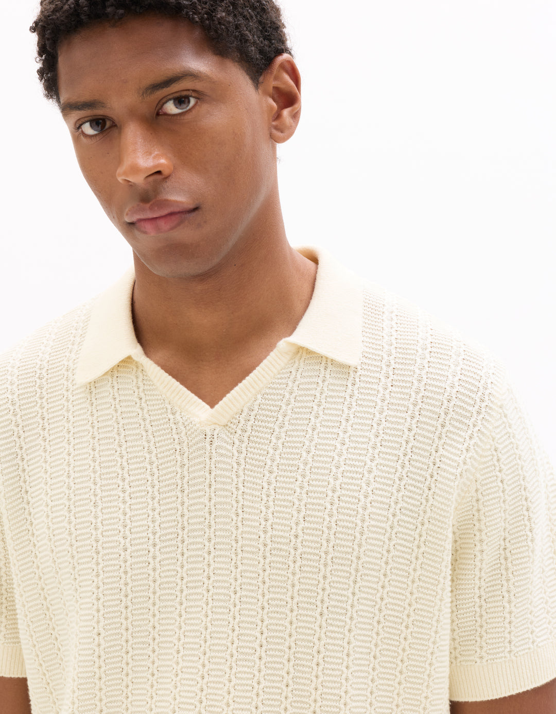 Men - Knitted - Polo Shirt - Short sleeves