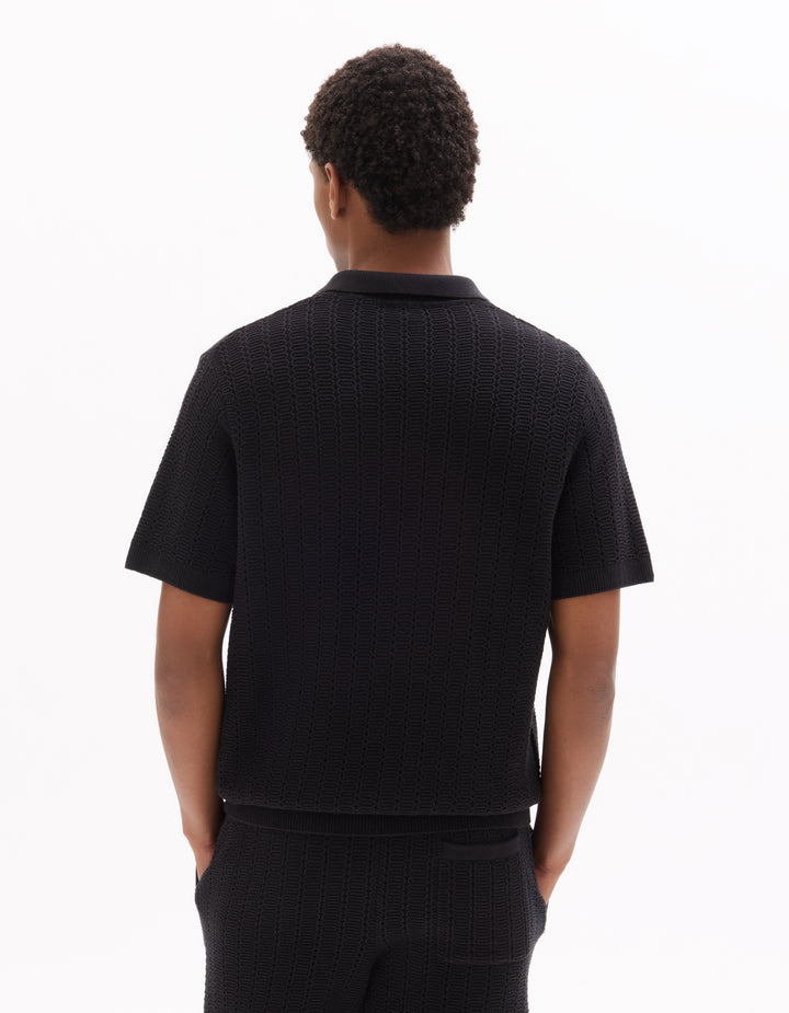 Men - Knitted - Polo Shirt - Short sleeves