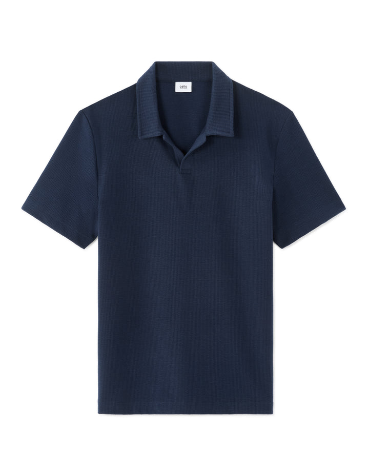 Men - Knitted - Polo Shirt - Short sleeves