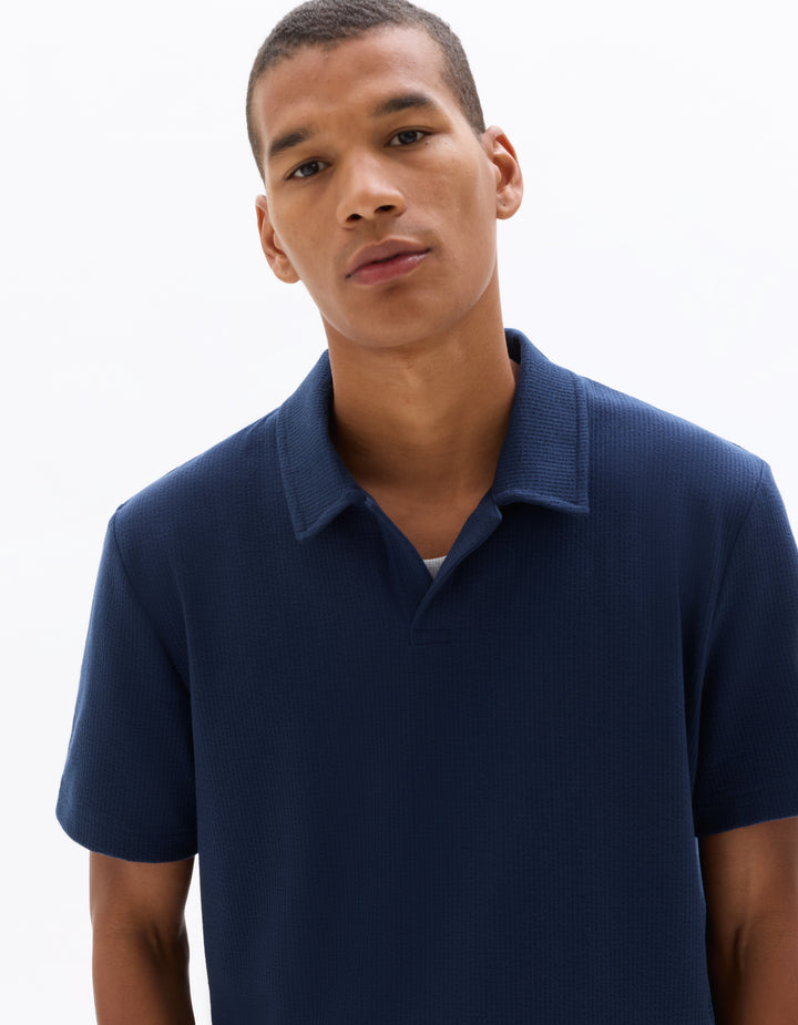 Men - Knitted - Polo Shirt - Short sleeves