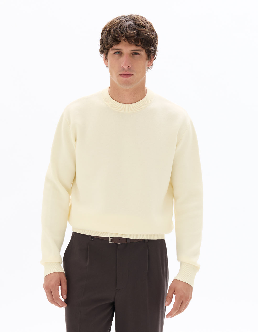 Men - Knitted - Sweater - Long sleeves
