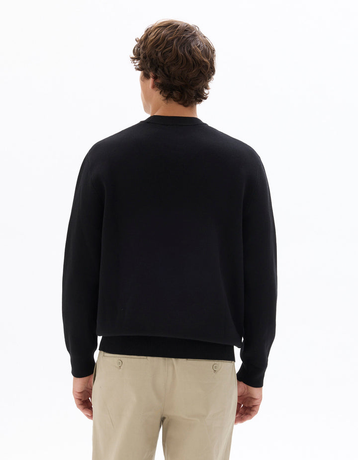 Men - Knitted - Sweater - Long sleeves