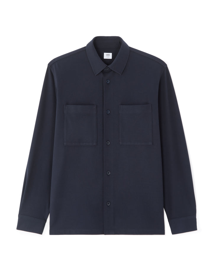 Men - Knitted - Shirt - Long sleeves