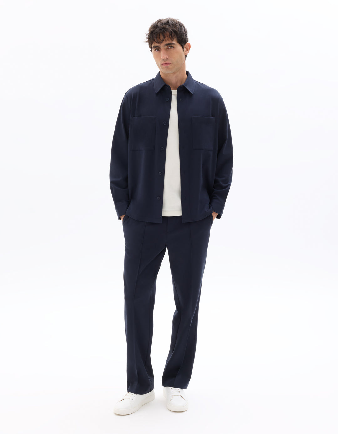 Men - Knitted - Shirt - Long sleeves