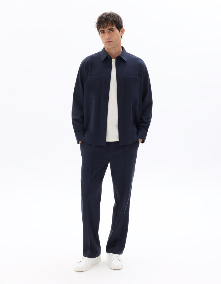 Men - Knitted - Shirt - Long sleeves