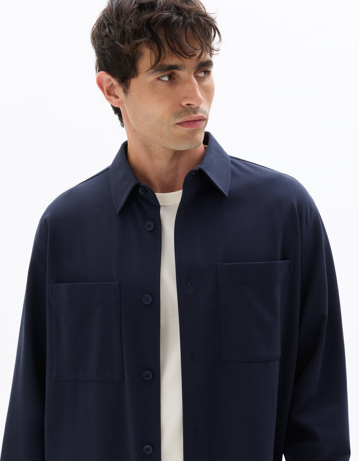 Men - Knitted - Shirt - Long sleeves