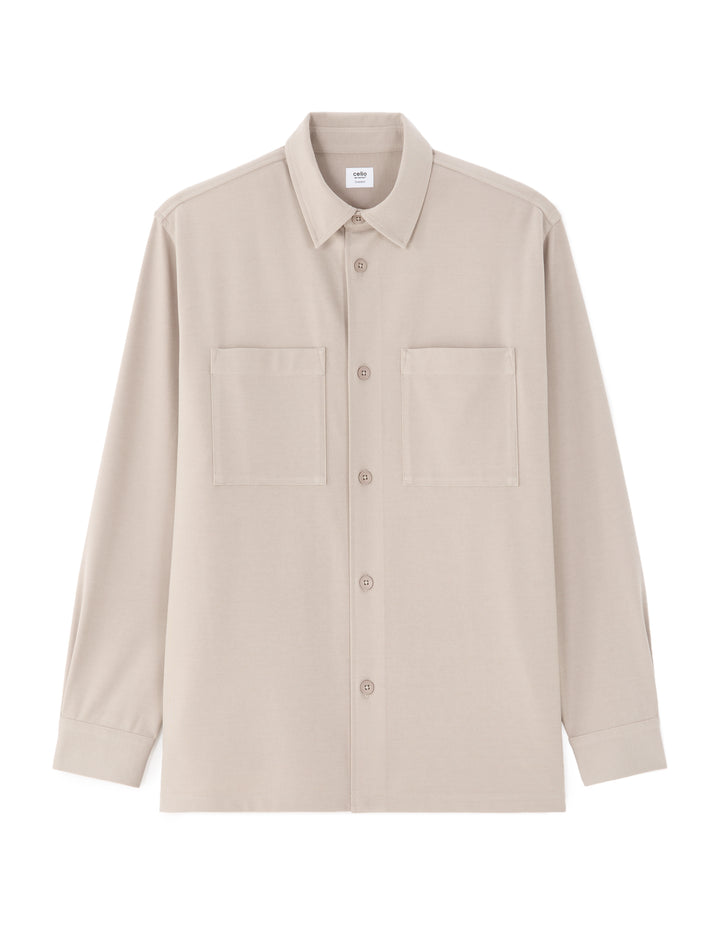 Men - Knitted - Shirt - Long sleeves