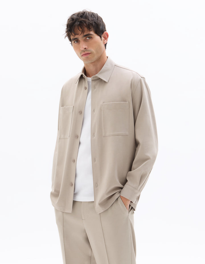 Men - Knitted - Shirt - Long sleeves
