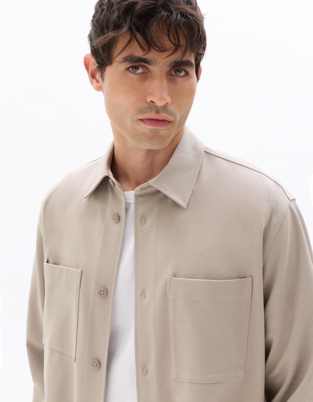 Men - Knitted - Shirt - Long sleeves