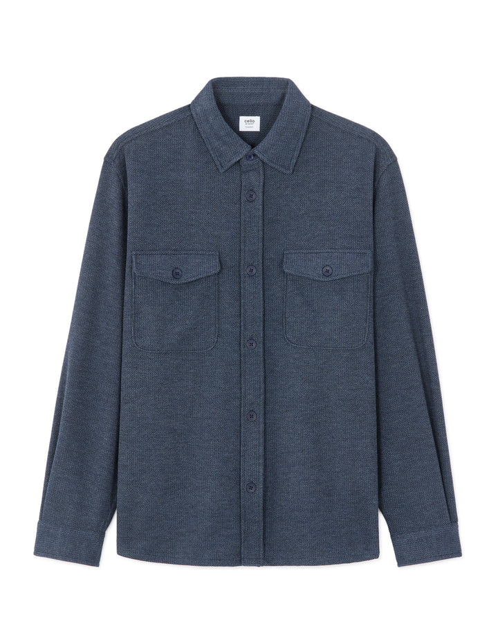 Men - Knitted - Shirt - Long sleeves