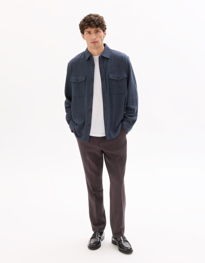 Men - Knitted - Shirt - Long sleeves