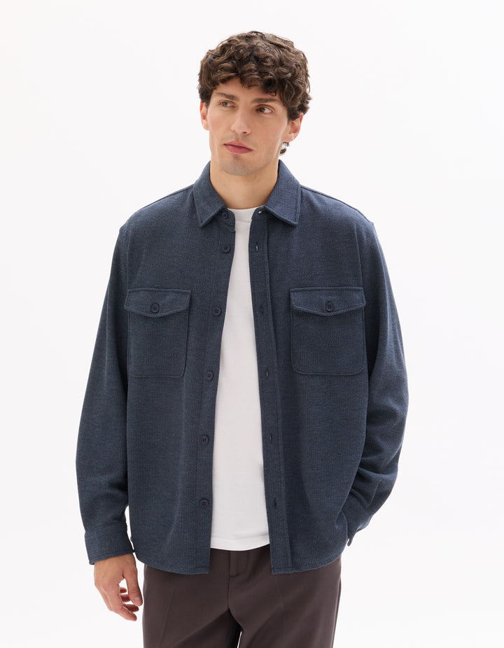 Men - Knitted - Shirt - Long sleeves