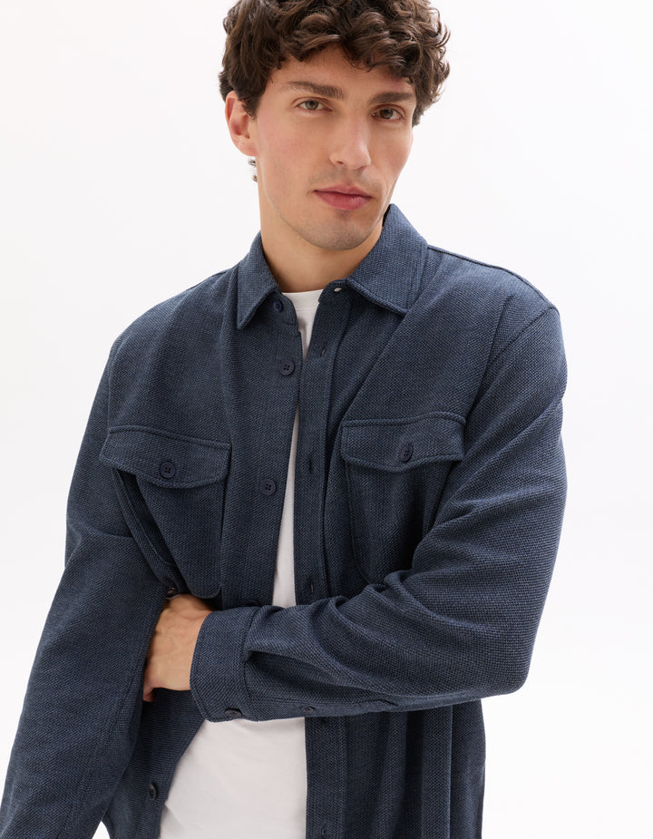 Men - Knitted - Shirt - Long sleeves