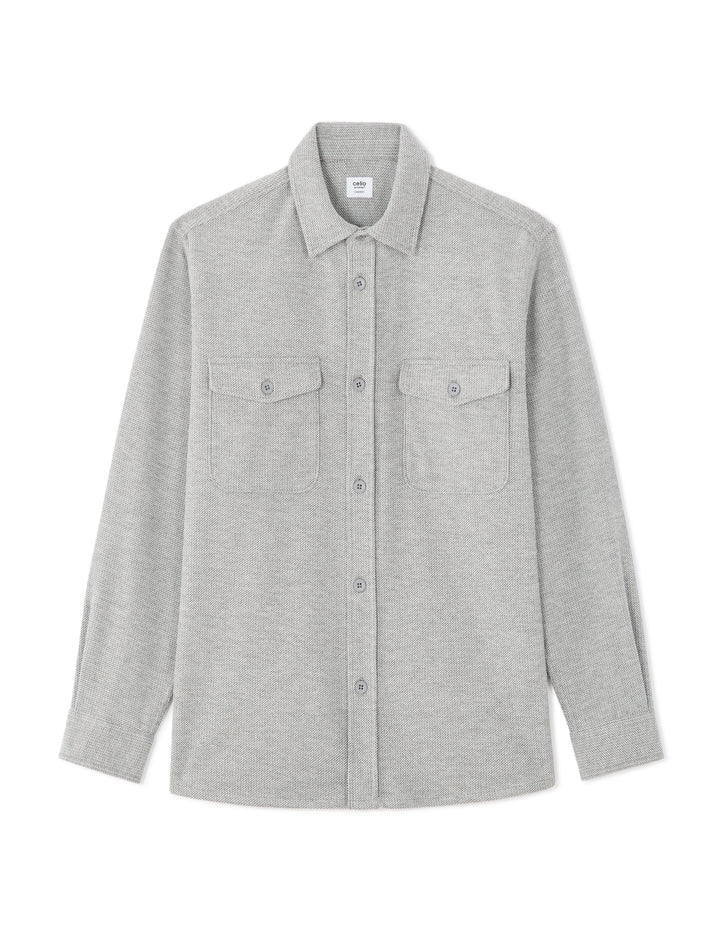 Men - Knitted - Shirt - Long sleeves
