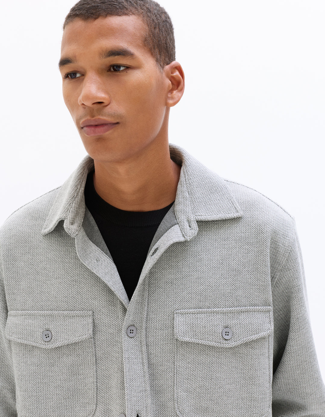 Men - Knitted - Shirt - Long sleeves