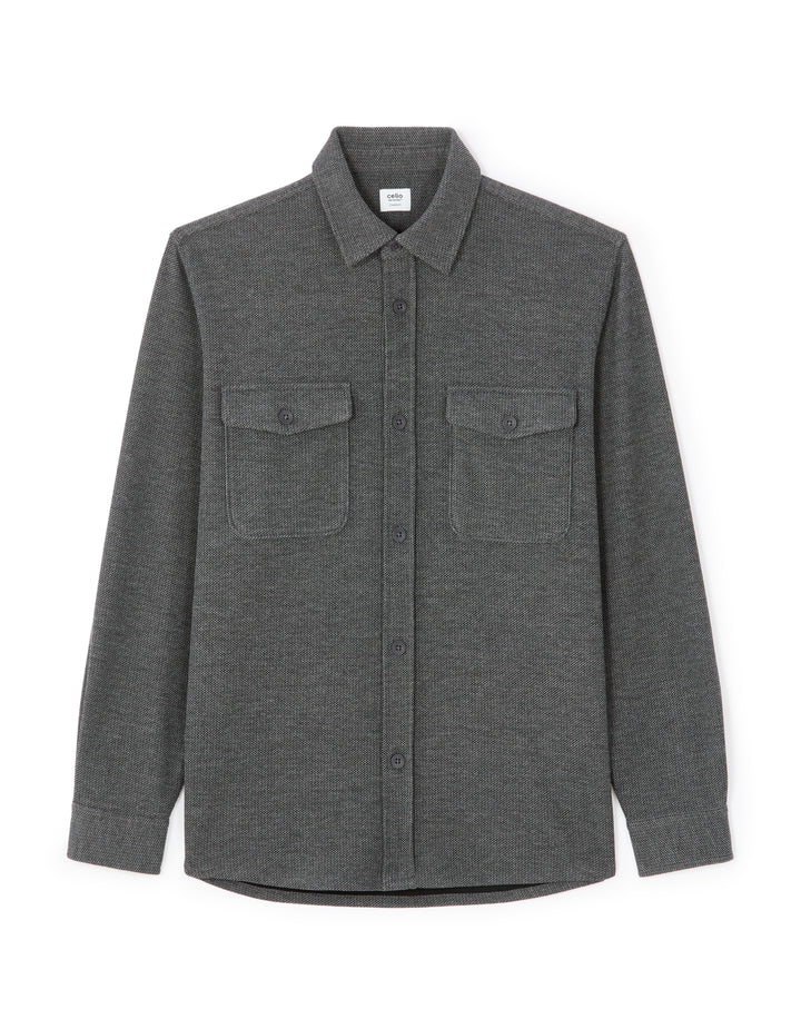 Men - Knitted - Shirt - Long sleeves