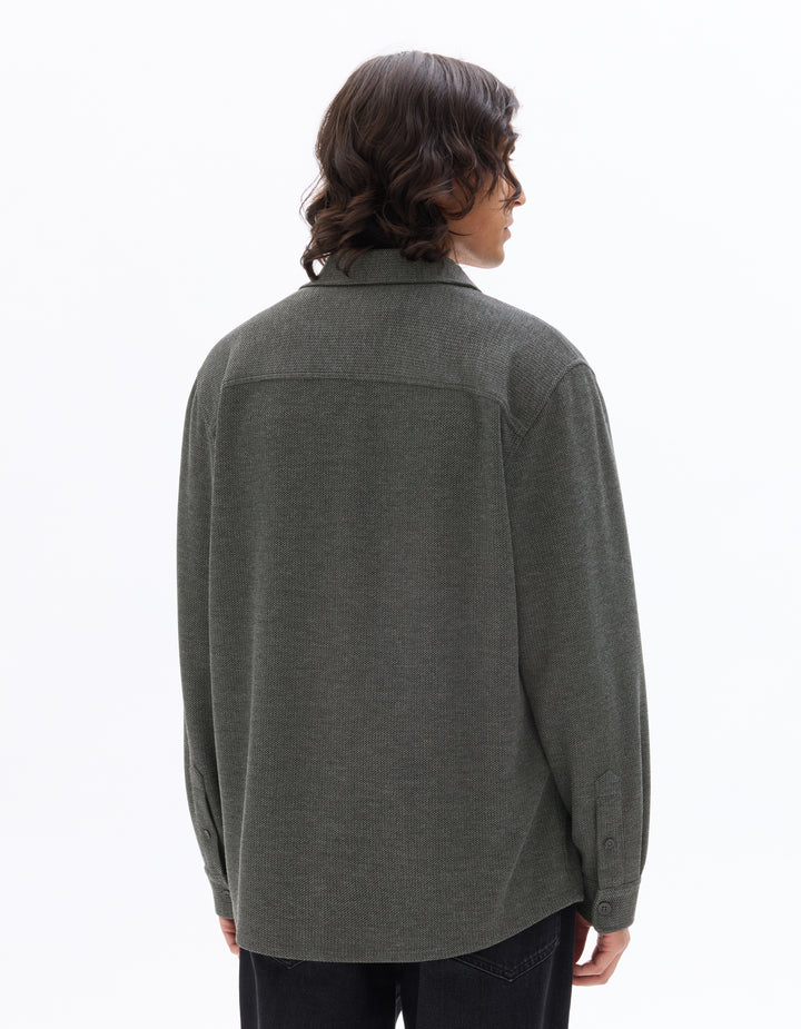 Men - Knitted - Shirt - Long sleeves