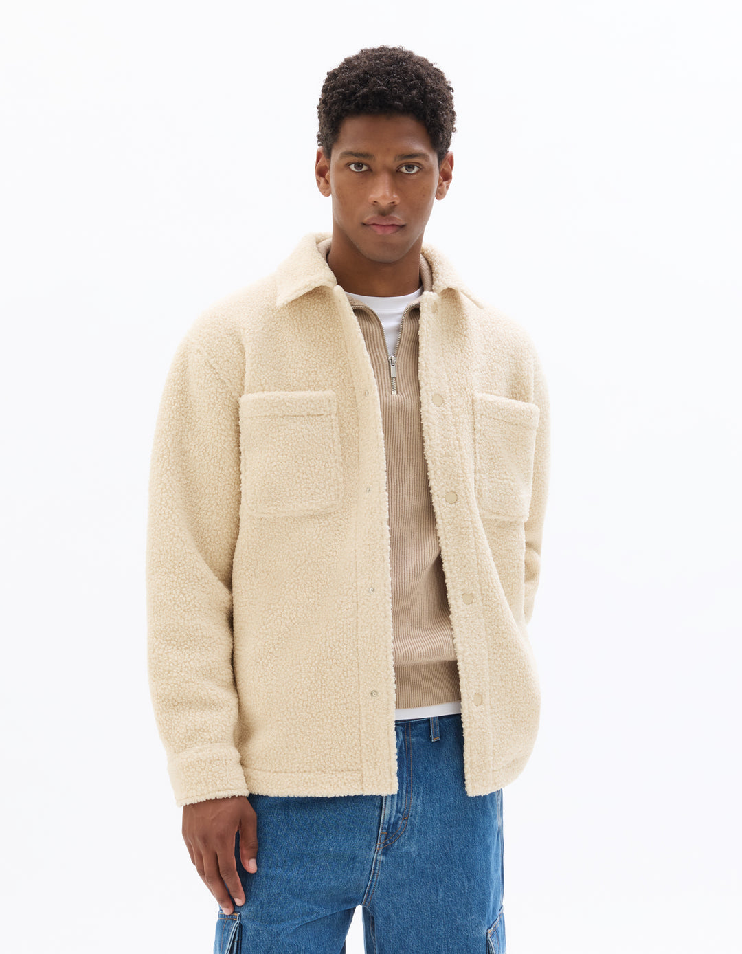 Men - Knitted - Shirt - Long sleeves