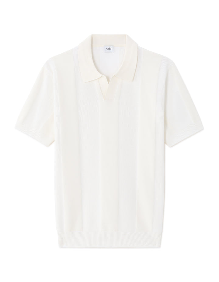 Men - Knitted - Polo Shirt - Short sleeves