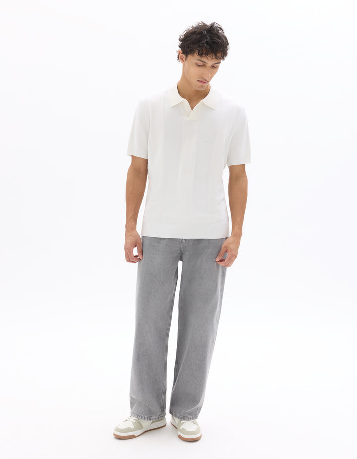 Men - Knitted - Polo Shirt - Short sleeves
