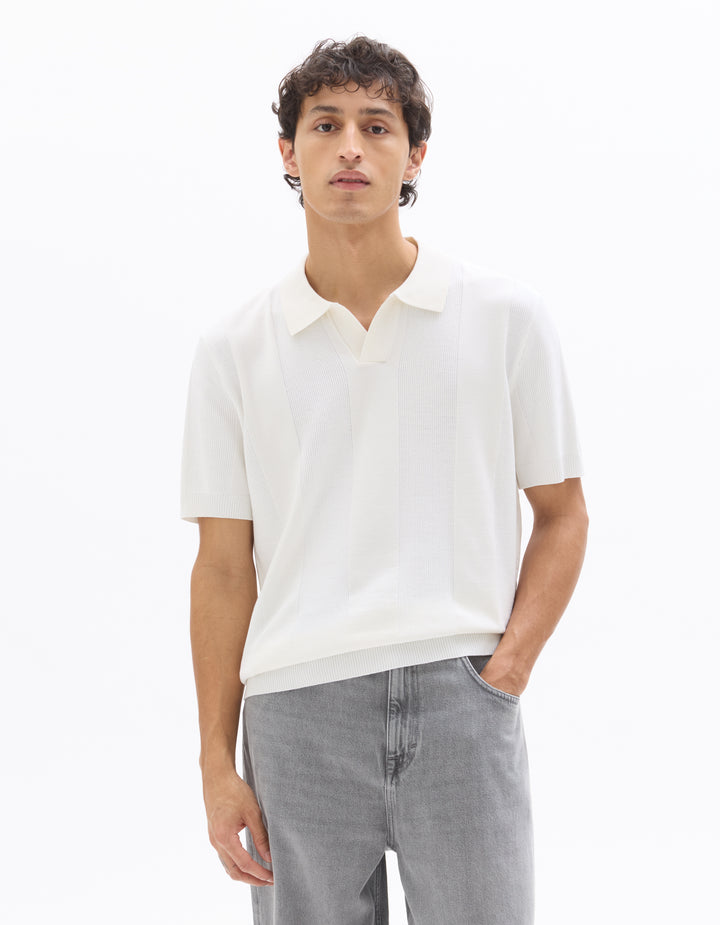 Men - Knitted - Polo Shirt - Short sleeves