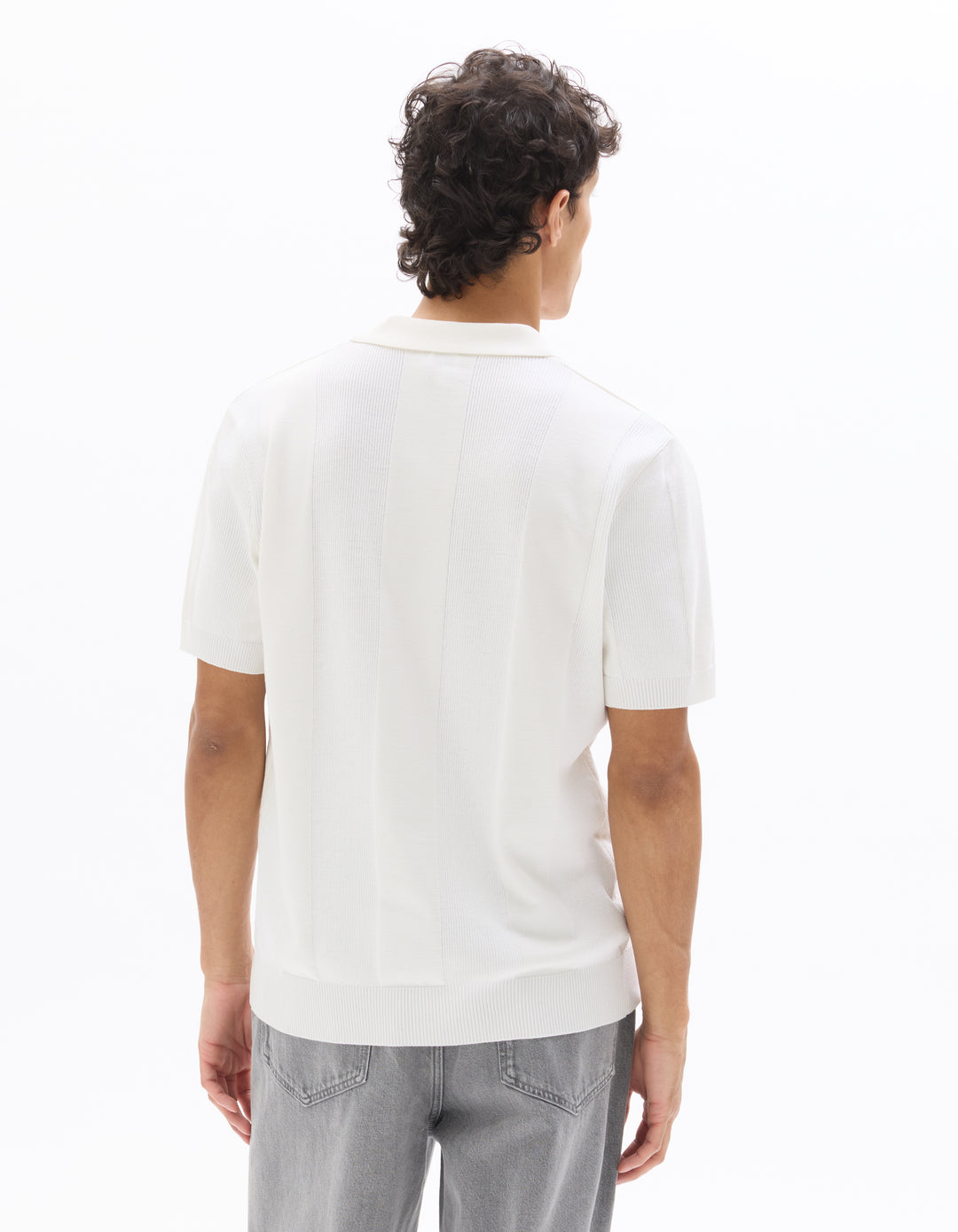 Men - Knitted - Polo Shirt - Short sleeves