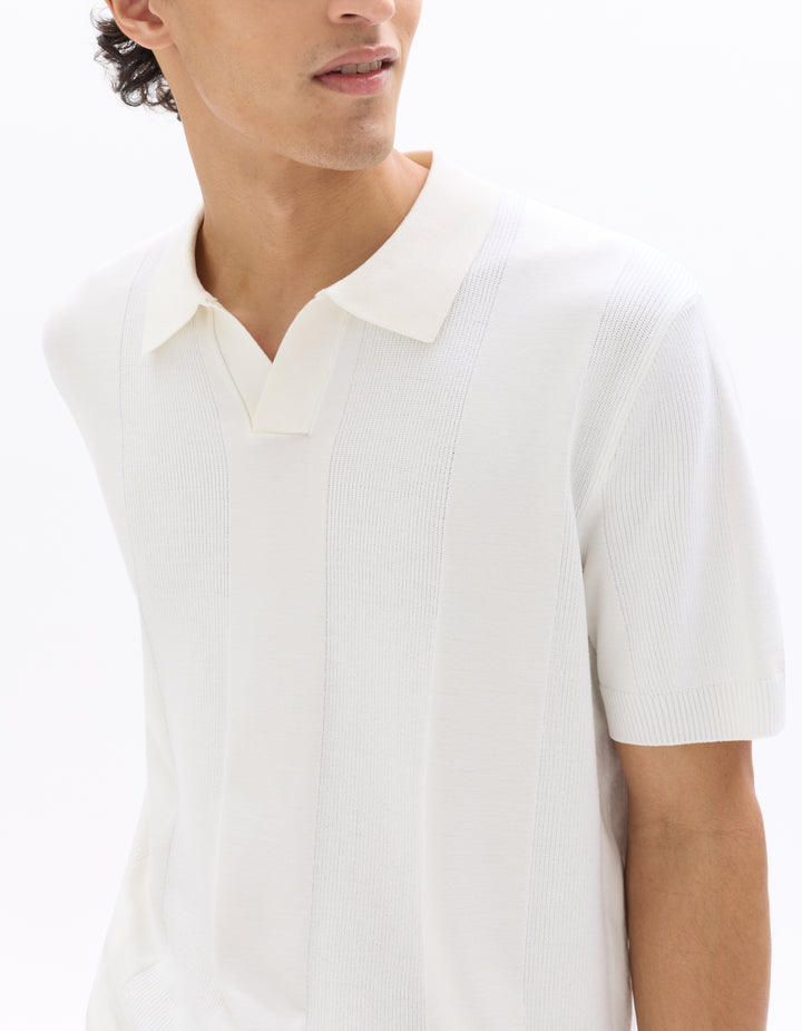 Men - Knitted - Polo Shirt - Short sleeves