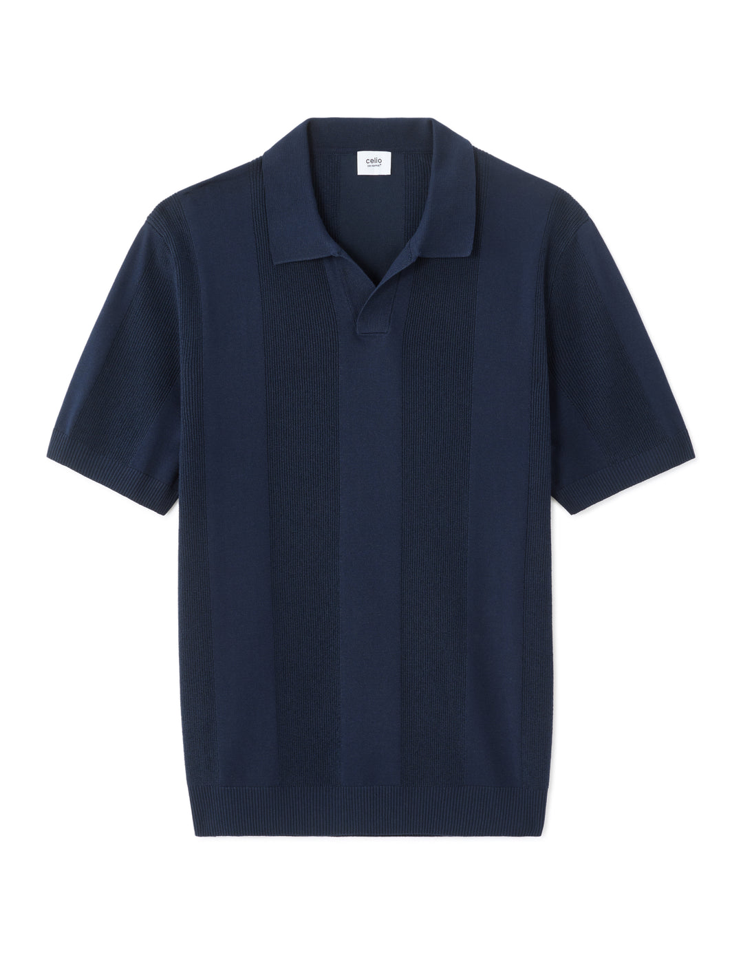 Men - Knitted - Polo Shirt - Short sleeves
