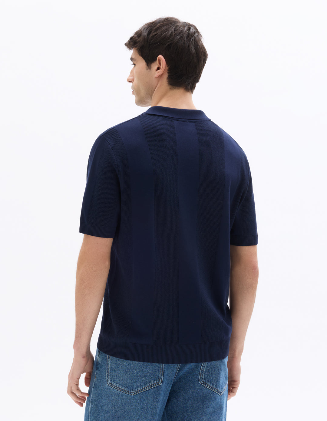 Men - Knitted - Polo Shirt - Short sleeves