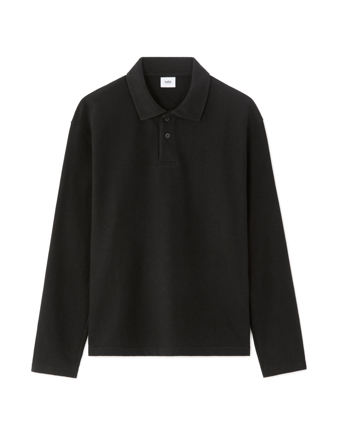 Men - Knitted - Polo Shirt - Long sleeves