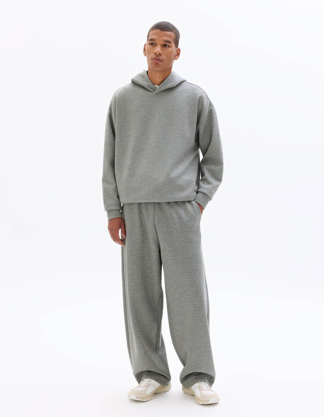 Unisex - Knitted - Jogging droit- Long sleeves - Fleece fabric
