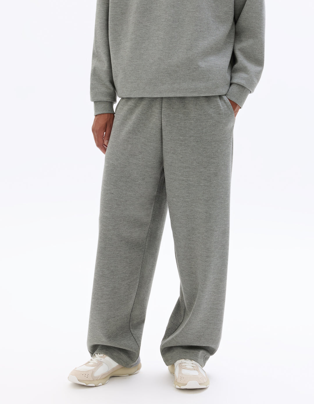Unisex - Knitted - Jogging droit- Long sleeves - Fleece fabric