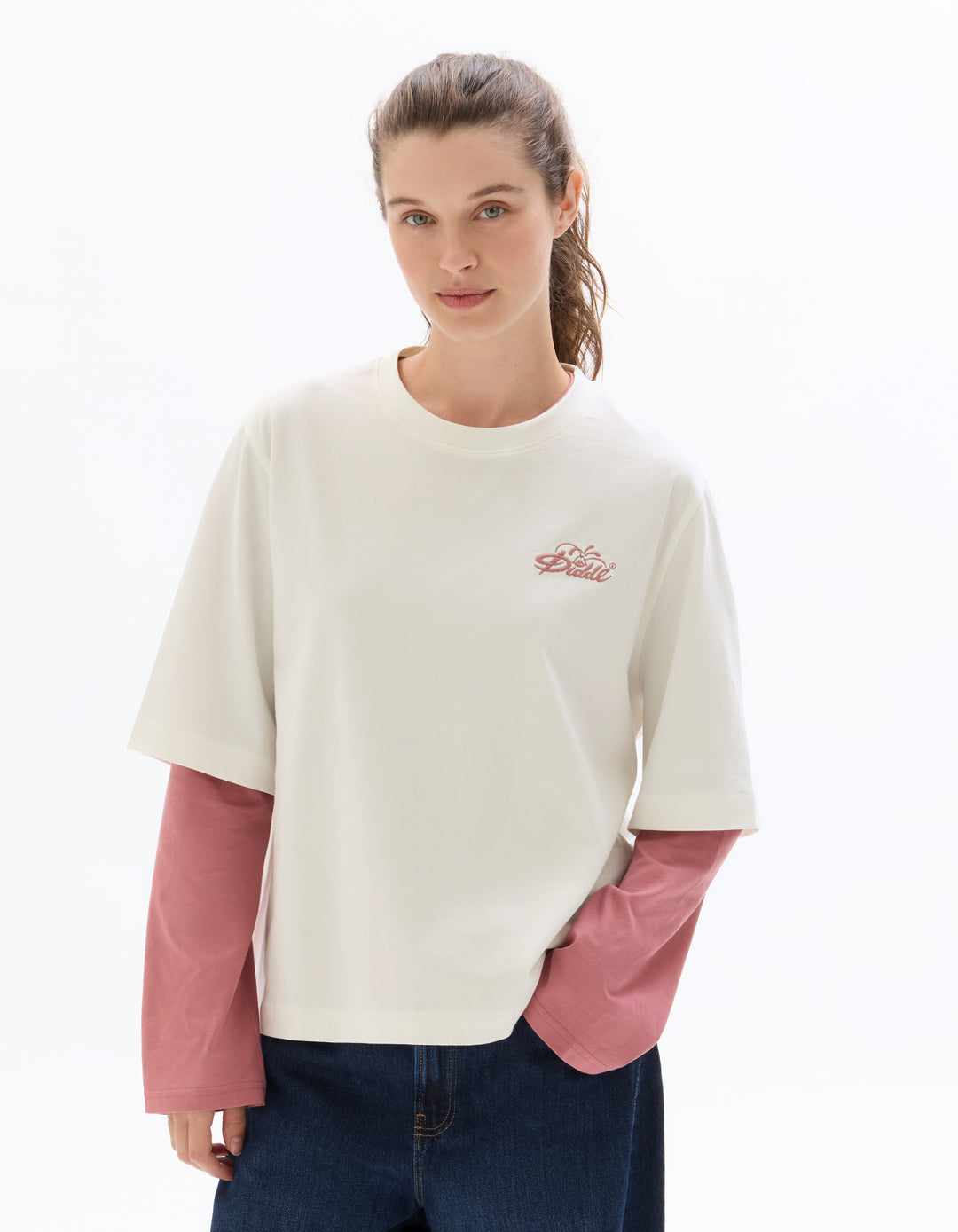 Women - Knitted - T-Shirt - Short sleeves - U / V / round neck