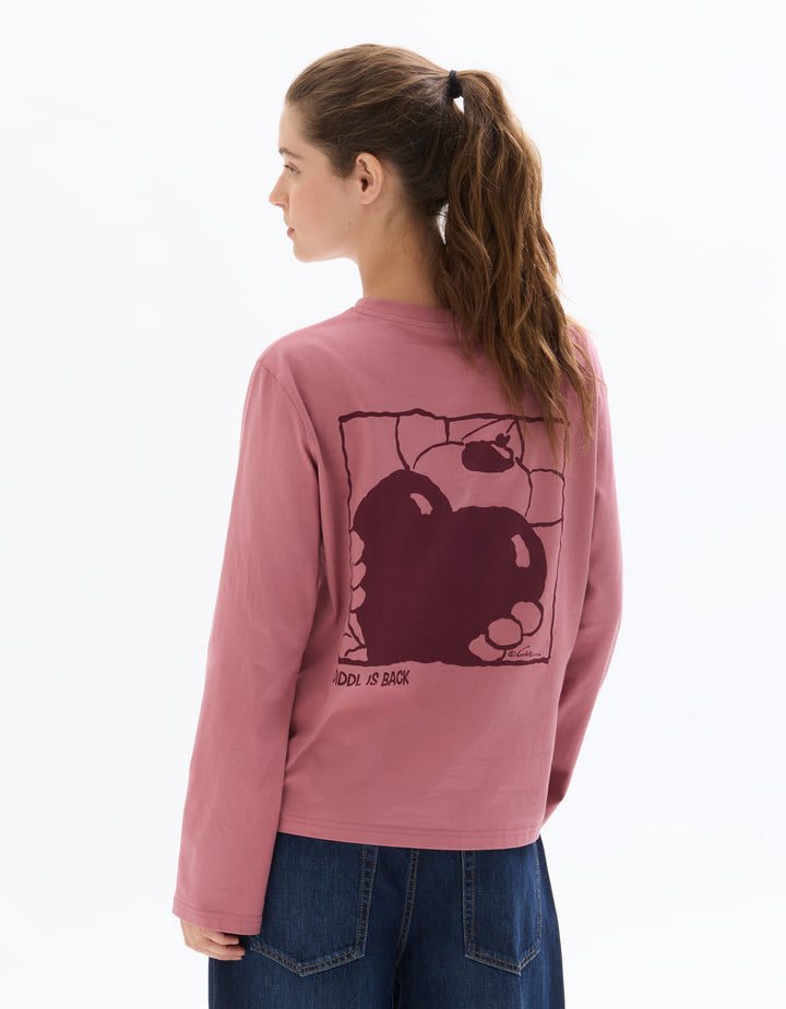 Women - Knitted - T-Shirt - Long sleeves - U / V / round neck