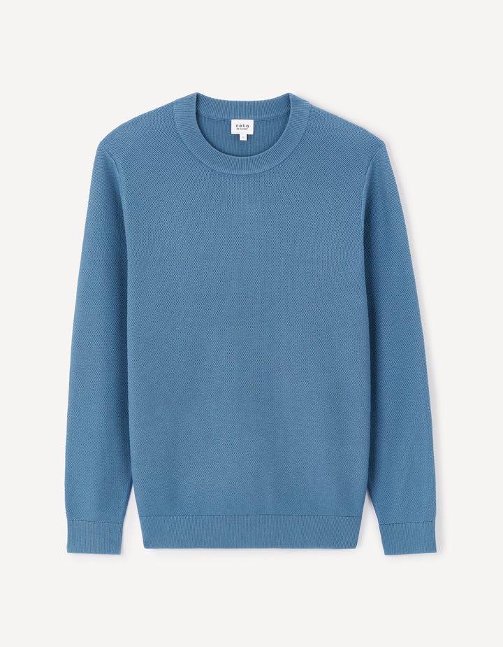 100% cotton round neck sweater