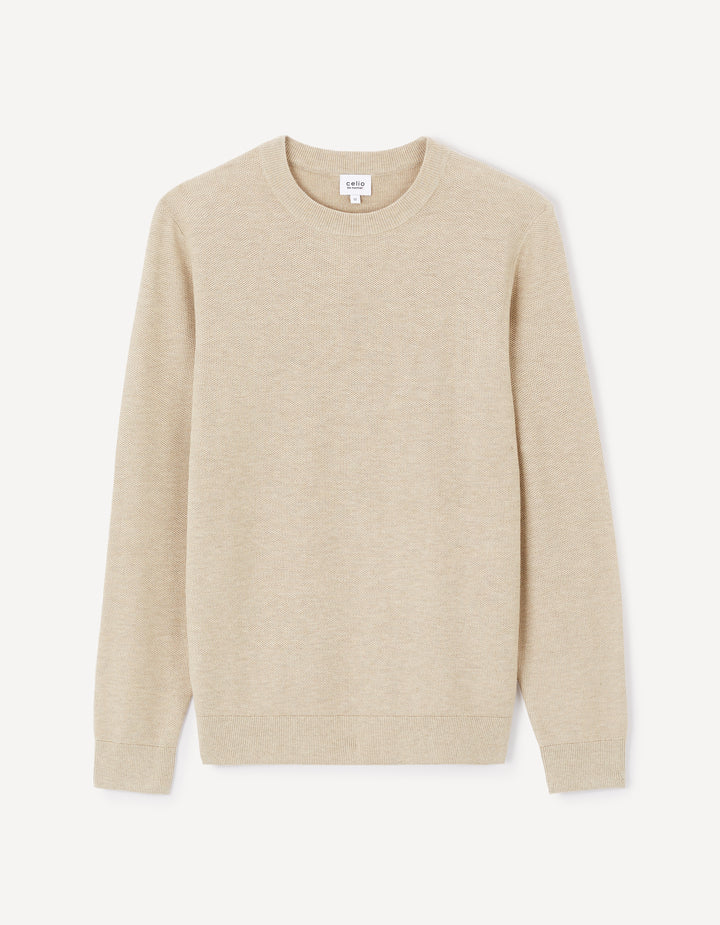 100% cotton round neck sweater