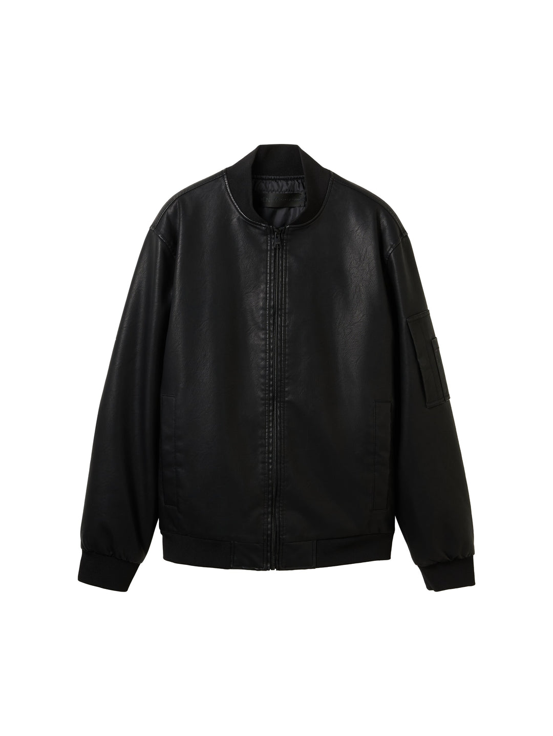 FAUX LEATHER BOMBER JACKET