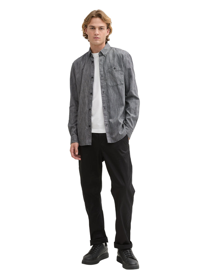 FITTED CHAMBRAY SLUBYARN SHIRT